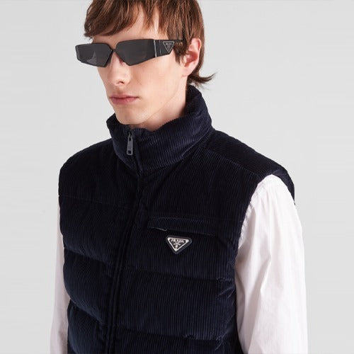 프라다 코듀로이 다운 베스트 SGB033 2color