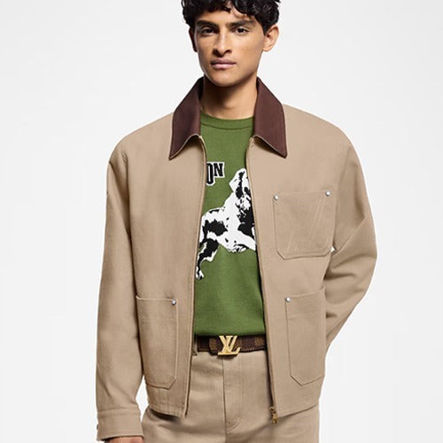 루이비통 워크웨어 코튼 캔버스 블루종 1AGITA