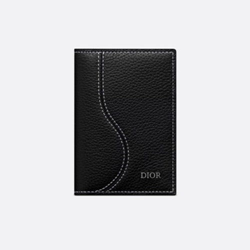 디올 새들 2단 카드지갑 블랙