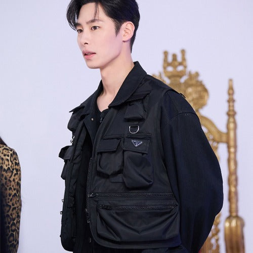 프라다 리나일론 유틸리티 포켓 베스트 SGC499 (이재욱 착용)