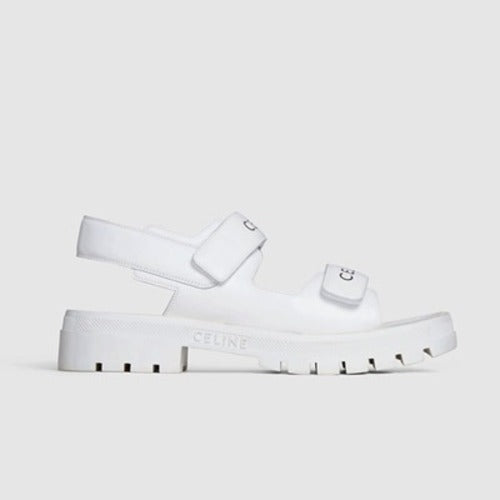 셀린느 레오 스크래치 샌들 화이트