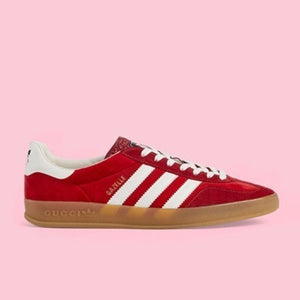 구찌 X 아디다스 가젤 스니커즈 레드/화이트 (박태환 착용)