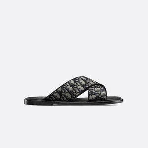 디올 알리아스 자카드 샌들 베이지/블랙