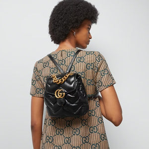 구찌 GG 마몽 마틀라세 백팩 블랙 777253 (김혜윤,고아라 착용)