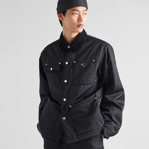 프라다 리나일론 블루종 자켓 블랙