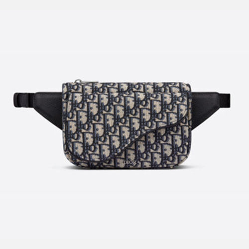 디올 오블리크 자카드 새들 벨트백