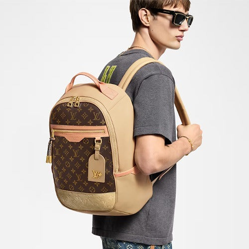 루이비통 가죽 및 모노그램 아웃도어 백팩 M12624