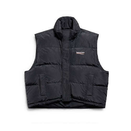 발렌시아가 폴리티컬 캠페인 푸퍼 패딩 조끼 블랙