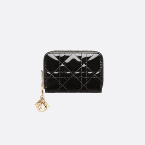 디올 레이디 디올 보야저 페이던트 동전지갑 블랙