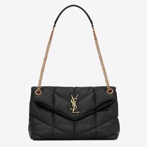 세인트로랑 루루 퍼퍼 체인백 금장 S/M (이미주 착용)