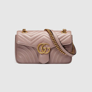 구찌 GG마몽 스몰 마틀라세 숄더백 핑크