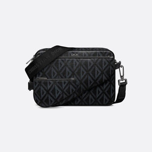 디올 CD 다이아몬드 새들 트리플 파우치 숄더백 블랙