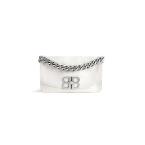 발렌시아가 BB 소프트 스몰 플랩백 화이트/은장 (노윤서 착용)