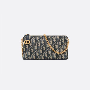 디올 오블리크 30 몽테인 미디 미니백 베이지/블루