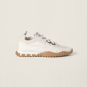 미우미우 타이어 스니커즈 아이보리 5E417E