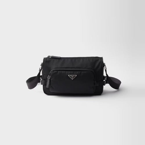 프라다 미디엄 리나일론 및 사피아노 가죽 숄더백 2VH192