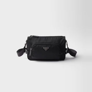 프라다 미디엄 리나일론 및 사피아노 가죽 숄더백 2VH192