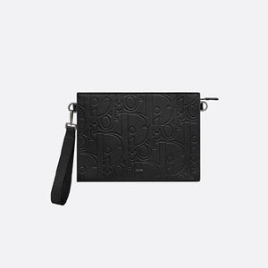 디올 그래비티 A5 트라이앵글 파우치 블랙