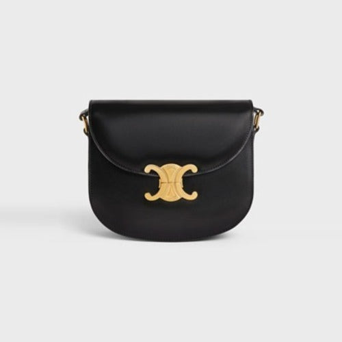 셀린느 샤이니 카프스킨 틴 베사체 트리오페 크로스백 블랙