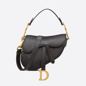 디올 미니 새들 스트랩백 블랙