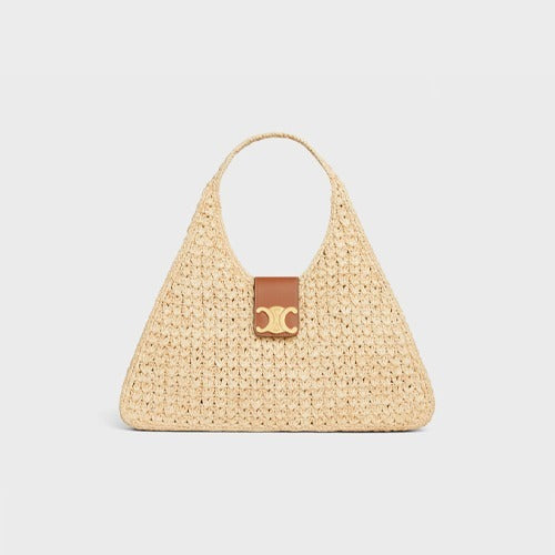 셀린느 라피아 트라이앵글 카바스백 탠