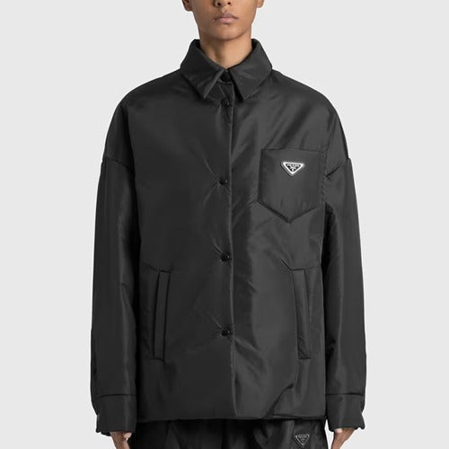 프라다 리나일론 패디드 블루종 자켓 블랙