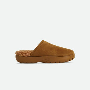 보테가베네타 시어링 스냅 슬리퍼 브라운