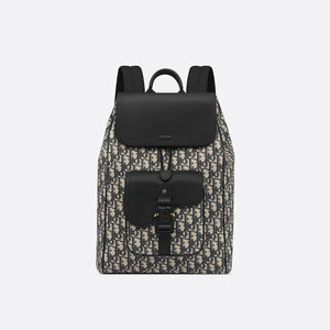 디올 오블리크 새들 백팩 베이지/블랙