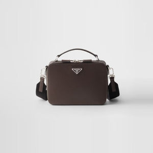 프라다 브리크 사피아노 가죽 백 브라운 2VH069