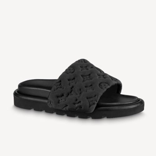 루이비통 풀 필로우 컴포트 뮬 블랙 1AA1EH