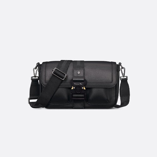 디올 힛 더 로드 레더 메신저백 블랙