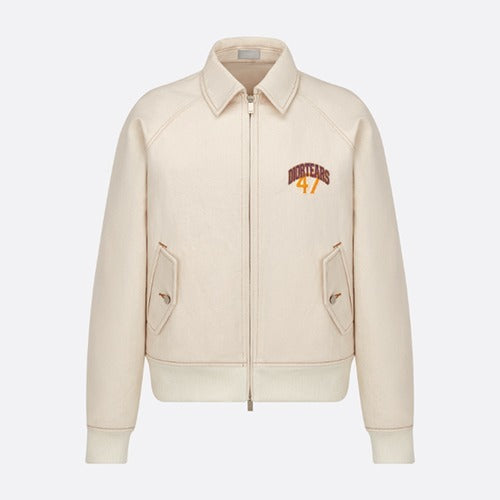 디올 X 데님 티어스 코튼 트윌 지퍼 블루종 화이트 (리사,이동휘,황인엽,세훈 착용) - 재입고 -