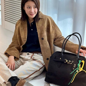 미우미우 아방뛰르 나파 가죽백 블랙 5BG291 (김유정,이시영,수미김 착용)