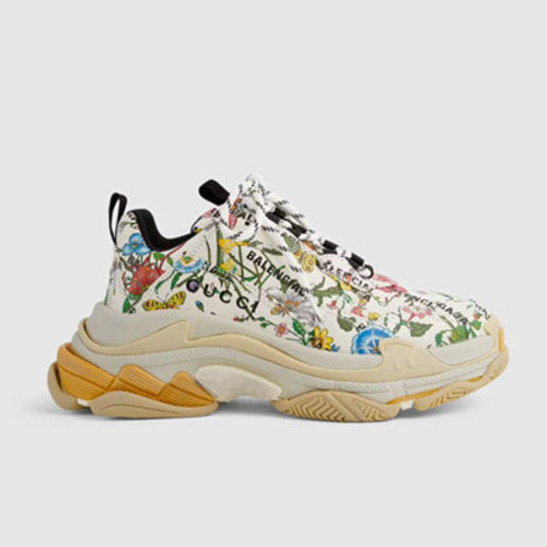 구찌 X 발렌시아가 해커 프로젝트 트리플 S 스니커즈 플로라