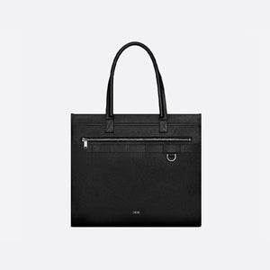 디올 그레인 가죽 사파리 토트백 블랙