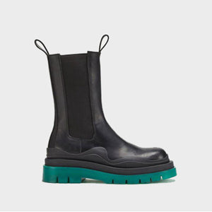 보테가베네타 BV 타이어부츠 미들 블랙/그린