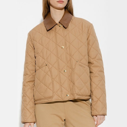 버버리 레더 카라 퀼팅 패디드 리버서블 자켓 2color