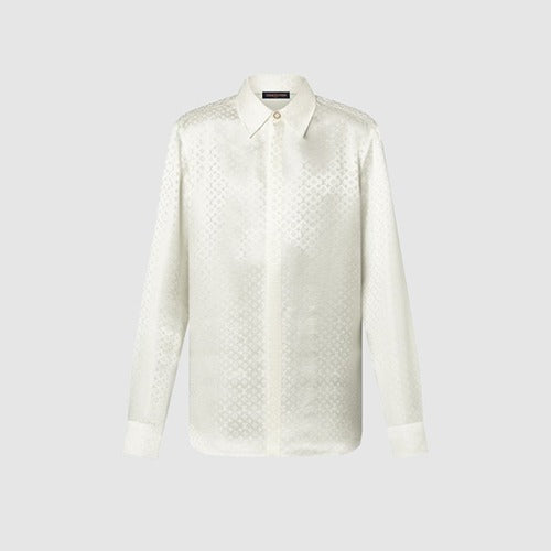 루이비통 모노그램 롱 슬리브드 실크 셔츠 1AFJUE