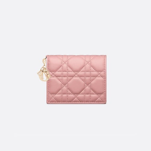 디올 레이디 디올 미니 지갑 핑크