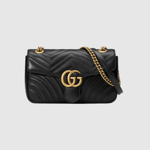 구찌 GG마몽 스몰 마틀라세 숄더백 블랙