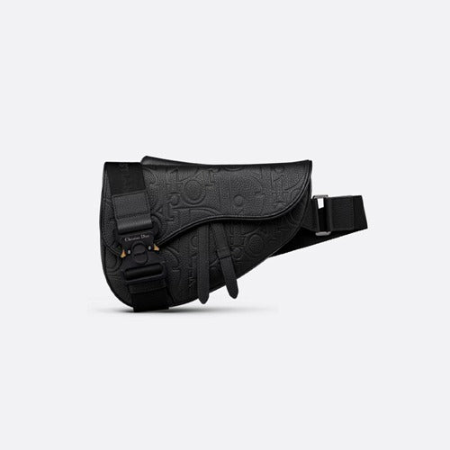 디올 그래비티 가죽 새들백 블랙