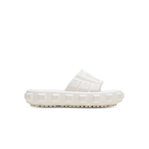 발망 아리 모노그램 엠보스 러버 슬라이드 화이트