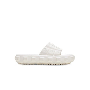 발망 아리 모노그램 엠보스 러버 슬라이드 화이트