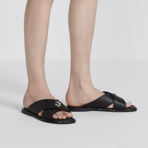 디올 알리아스 CD 다이아몬드 샌들 블랙