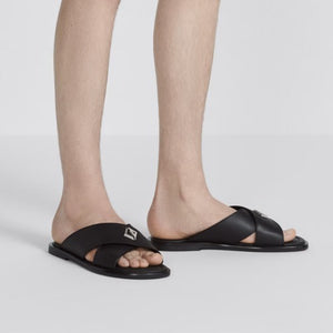 디올 알리아스 CD 다이아몬드 샌들 블랙