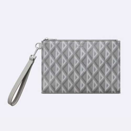 디올 CD 다이아몬드 A5 파우치 클러치백 그레이