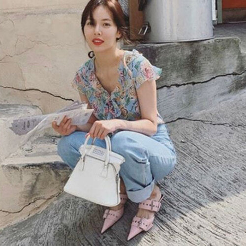 메종마르지엘라 5AC 마이크로 토트백 화이트 (현아,차정원 착용)