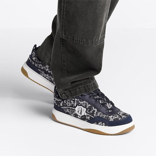 디올 B9S 스케이터 까나쥬 트위드 스니커즈 네이비