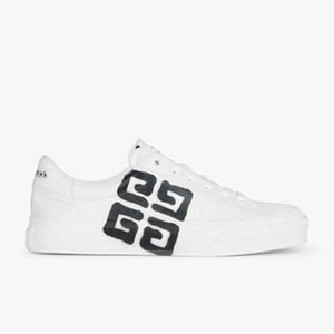 지방시 시티 스포츠 4G 태그 스타일 프린트 가죽 스니커즈 화이트