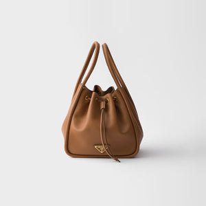 프라다 달링 가죽 미니 버킷백 브라운 1BE087